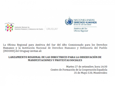 Lanzamiento Regional de las Directrices para la Observación de Manifestaciones y Protestas Sociales